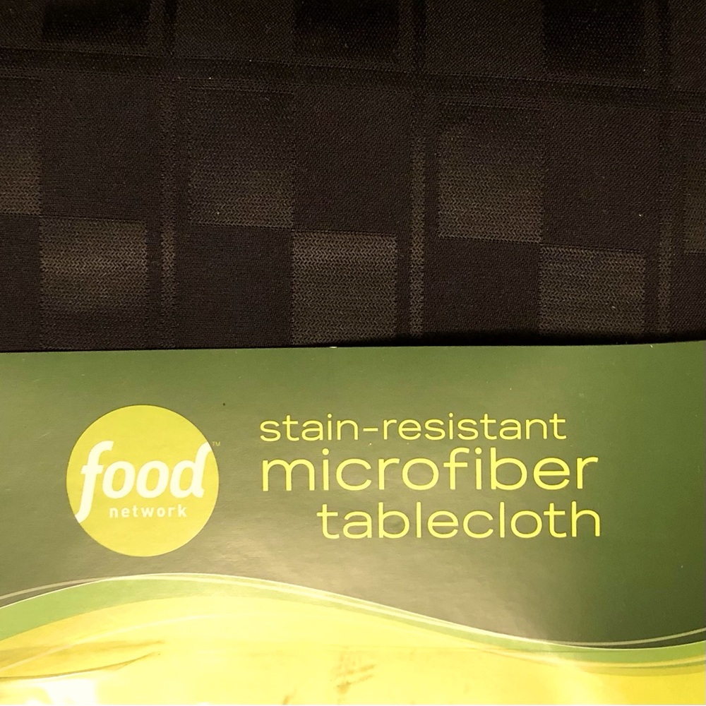Tablecloth Black Food Network Black  Oval 60” x 102”